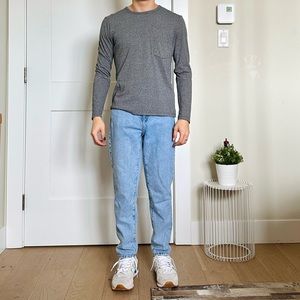 Dark Heather Grey Long Sleeve T-Shirt